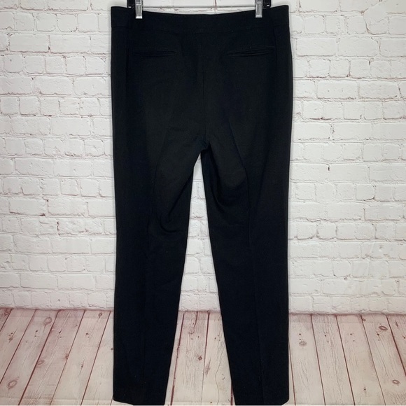 CALVIN KLEIN Womens Black Front Pleat Straight Leg Trousers Career Pants Size 10 - Picture 5 of 9